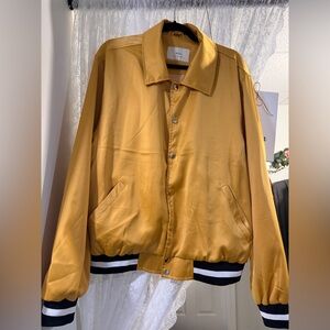 Weiv Gold Bomber Jacket for Men